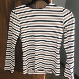 Long sleeved ribbed top